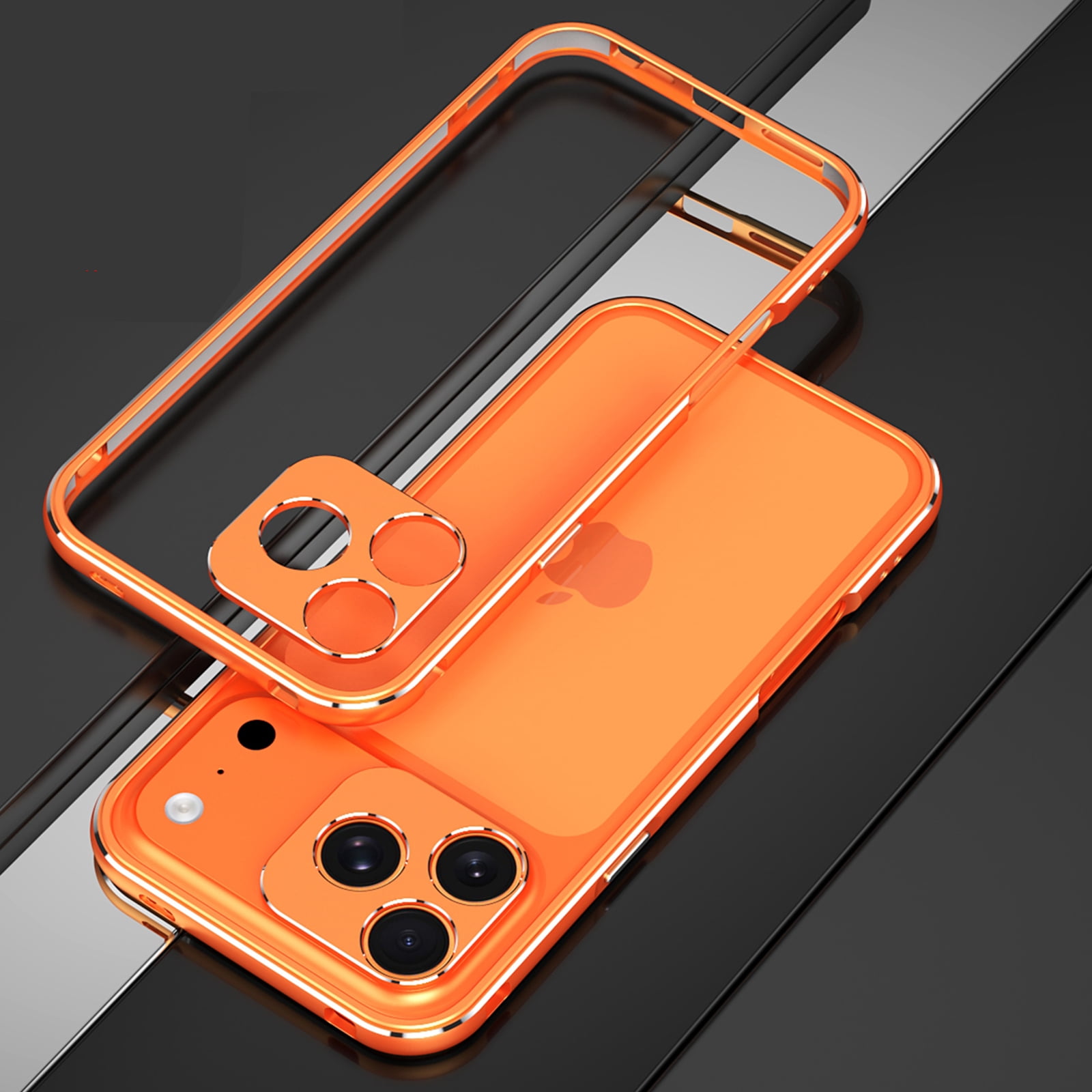 Dteck for iPhone 17 Pro Max Case (No Back), Ultra Slim Aluminum Metal ...