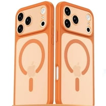 Dteck for iPhone 17 Pro Max Case with Detachable Full Camera Protection, Translucent Matte Shockproof Slim Phone Cover for iPhone 17 Pro Max,Orange