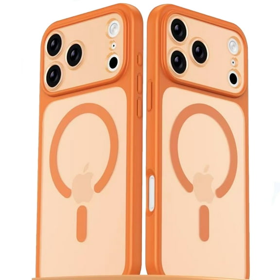 Dteck for iPhone 17 Pro Max Case with Detachable Full Camera Protection, Translucent Matte Shockproof Slim Phone Cover for iPhone 17 Pro Max,Orange
