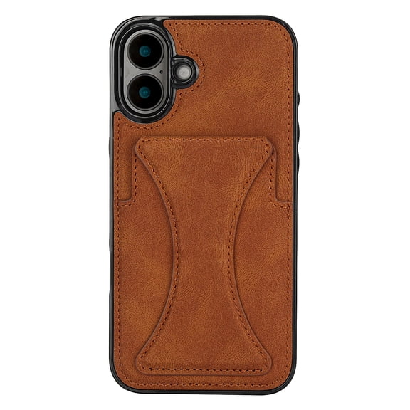 Dteck for iPhone 17 Wallet Case with Card Holder, Shockproof Magnetic Slim Standing Support Premium PU Leather Kickstand Card Slots Cover, Brown