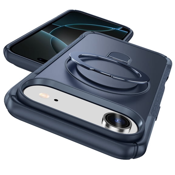 Dteck for iPhone Air Case with Magnetic Stand, Compatible with MagSafe, Drop Protection Shockproof Case for iPhone Air with Kickstand,Darkblue