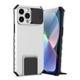 thumbnail image 1 of Dteck for iPhone XR Case with Screen Protector, Slide Camera Protector Phone Case with Built-in Stand Shockproof Rugged Bumper for iPhone XR,White, 1 of 7