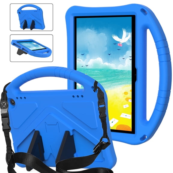 Dteck fror Fire HD 8 Tablet Case for Kids, Kindle Fire HD 8 Case, Amazon Fire Tablet 8 Case, Shockproof Handle Stand Kids Case for Amazon Kindle Fire HD 8 / 8 Plus (12th/10th Gen, 2024/2022),Blue