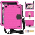thumbnail image 1 of Dteck iPad 10.2 2021 Case with Adjustable Shoulder Strap, Kids Case for iPad 9th Gen/iPad 8th Gen/iPad 7th Gen, Heavy Duty Rugged Kickstand Case with Hand Strap & Pencil Holder, Rose, 1 of 6