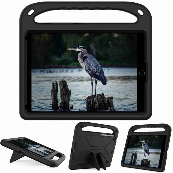 Dteck for iPad 10.2 9th 2021 /8th 2020 /7th Gen 2019 Kids case with Handle Stand EVA Kid-Proof Rugged Shockproof Protective Lightweight Full Cover Case for Boy Girl Kids (black)