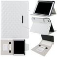 thumbnail image 1 of Dteck iPad 10.2 Case 8th Generation 2020/ iPad 7th Gen 2019, iPad Air 3 (2019) 10.5" & iPad Pro 10.5 2017 Luxury Leather Card Holder Wallet Magnetic Folio Stand Smart Auto Wake/Sleep Cover,White, 1 of 7