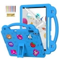 thumbnail image 1 of Dteck for iPad 10.2 Case with Screen Protector, iPad 9th/8th/7th Generation Case with DIY Cute Cartoon Toys for Kids, Child Proof Shockproof Protective Case with Handle Stand Pencil Holder,Blue, 1 of 6
