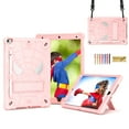thumbnail image 1 of Dteck for iPad 10.2 Case Shockproof Rugged Protective, iPad Case 9th/8th/7th Generation with Crossbody Shoulder Strap for Kids, iPad 9th 8th 7th Gen Case 2021 2020 2019 with Kickstand,Rosegold, 1 of 5