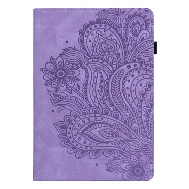 Dteck iPad 10th Gen Case 2022, Embossed Butterfly PU Leather Folio Case with Card Slots Multi-Angle Viewing Stand Protective Cover for iPad 10th Generation 10.9 inch, Purple