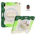 thumbnail image 1 of Dteck for iPad 10th Generation 10.9 Inch Tablet (2022 Model) Case with Pencil Holder,Multi-Angle Bracket+360° Adjustable Swivel Hand Strap Three-in-one Shatter-Resistant Drop-Proof Shell, Green, 1 of 1