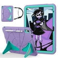 thumbnail image 1 of Dteck iPad 10th Generation Case iPad 10.9 Case 2022 New iPad 10th Gen Case for Kids 10.9 Inch Shockproof Protective Cover with Pencil Holder & Shoulder Strap & Kickstand for Kids ChildrenPurple + Mint, 1 of 9
