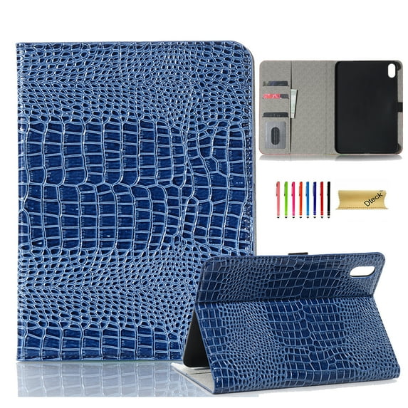 Dteck iPad 10th Generation Case 10.9 Inch 2022, Premium Leather Business Folio Stand Cover with Cash/Card Slot for iPad 10th Gen, Blue