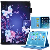 Dteck for iPad 10th Generation Case (2022 Release), iPad 10.9 Inch Smart Protective Cover with Pencil Holder, Multi-Angle Viewing Stand Pocket Folio Leather Cases for Women Men, 8-Purple Butterfly