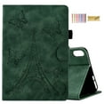 thumbnail image 1 of Dteck for iPad 10th Generation Case 2022, iPad 10 th Gen 10.9 inch Protective Cover with Pencil Holder, Multi-Angle Viewing Stand, Card Slots, Folio Leather Cases with Embossed Butterfly,Green, 1 of 6