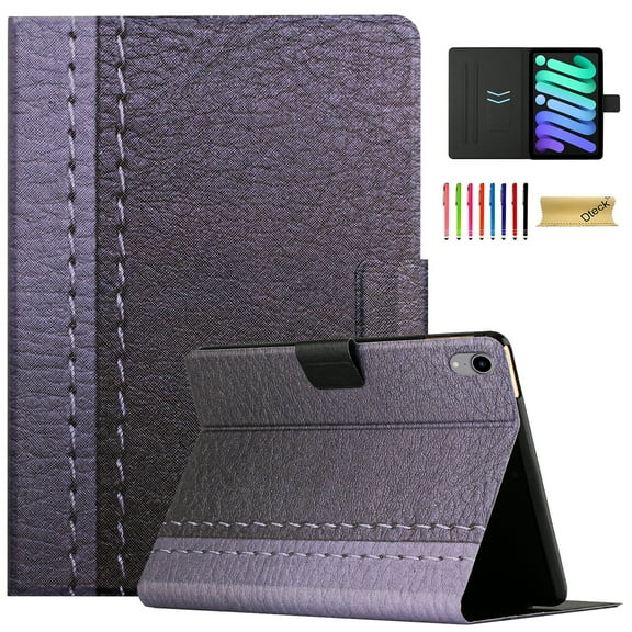 Dteck for iPad 10th Generation Case 2022, iPad 10th Gen 10.9 inch Protective Cover with Card Slots, Multi-Angle Viewing Stand, PU Leather Folio Case Auto Wake Sleep Smart Cover, Gray