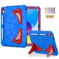 thumbnail image 1 of Dteck iPad 10th Generation Case for Kids, Kids-Friendly Silicone Shockproof Rugged Protective Cover with Built-in Kickstand fot 10.9" iPad 10th Gen 2022,Blue+Red, 1 of 9