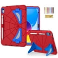 thumbnail image 1 of Dteck iPad 10th Generation Case for Kids, Kids-Friendly Silicone Shockproof Rugged Protective Cover with Built-in Kickstand fot 10.9" iPad 10th Gen 2022,Red+Blue, 1 of 9