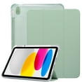 thumbnail image 1 of Dteck for iPad 10th Generation Case with Pencil Holder 2022 iPad 10.9 Inch Case, Clear Transparent Back Shell Trifold Protective Shockproof Auto Sleep/Wake Smart Stand Cover, Matchagreen, 1 of 7