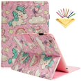 thumbnail image 1 of Dteck iPad 2/3/4 Case, Pattern PU Leather Slim Fit Folio Stand Case Card Wallet Smart Protective Cover Auto Sleep/Wake Feature For Apple iPad 2, iPad 3 & iPad 4th Generation, Pink Horse, 1 of 8