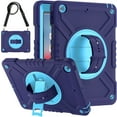 thumbnail image 1 of Dteck iPad 6th/5th Generation Case 9.7 Inch, Heavy Duty Protective Shockproof Case with 360 Rotating Stand/Handle/Shoulder Strap for iPad 6th/ 5th Gen,Navy Blue, 1 of 11