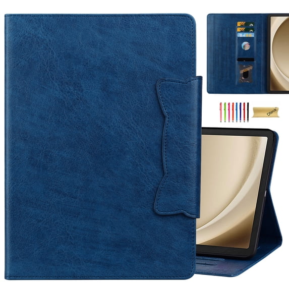 Dteck for iPad 6th/5th Generation Case, iPad Air / iPad Air 2 Case 9.7 Inch, Leather Folio Cover Auto Wake/Sleep with Card Slots, Multi-Angle Viewing Stand,Blue