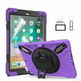 thumbnail image 1 of Dteck iPad 6th Gen. Case, iPad 9.7 2018/2017 Case (Not for ipad 2 3 4), Heavy Duty Protective Kicktand Hand Strap Shoulder Strap Shockproof Cover Pencil Holder for iPad Air 2/Pro 9.7 Inch, purple, 1 of 8