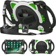 thumbnail image 1 of Dteck iPad 9.7 2018/2017 Case with 360 Rotatable Hand Strap/Shoulder Strap, Cute Cat Rugged Shockproof Kickstand Case with Handle Grip for iPad 6th Gen/iPad 5th Gen/iPad Air 2/iPad Air,Black Green, 1 of 11