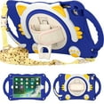 thumbnail image 1 of Dteck iPad 9.7 2018/2017 Case with 360 Rotatable Hand Strap/Shoulder Strap, Cute Cat Rugged Shockproof Kickstand Case with Handle Grip for iPad 6th Gen/iPad 5th Gen/iPad Air 2/iPad Air,Deep Blue, 1 of 11