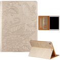 thumbnail image 1 of Dteck iPad 9.7 Inch 2018 / 2017 Case, Embossed Butterfly PU Leather Flip Case with Card Holder, Auto Wake Sleep Cover for iPad 6th Gen / 5th Gen /iPad Air 2 / iPad Air, Gold, 1 of 6