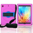 thumbnail image 1 of Dteck iPad 9th/8th/7th Generation Case, iPad 10.2 Case for Kids, Heavy Duty Shockproof Rugged Case with 360 Rotating Stand Hand Strap Shoulder Strap for iPad 10.2 inch 2021/2020/2019, Rose, 1 of 8