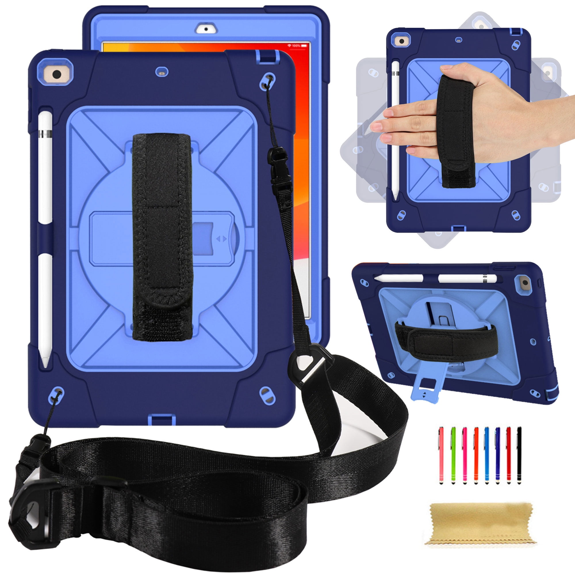 Cover Custodia Con Cavalletto E Portapenna Per IPad 9&ordf;/8&ordf;/7&ordf; Gen 10.2 Pollici