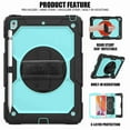 thumbnail image 1 of Dteck iPad 9th/ 8th/ 7th Generation Case (iPad 10.2 Case 2021/ 2020/2019) with Screen Protector Pencil Holder Kickstand Hand/ Shoulder Strap,Durable Protective Case for iPad 10.2 inch,black+lightblue, 1 of 4