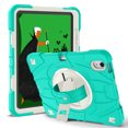 thumbnail image 1 of Dteck for iPad Air 11 inch 7th (M3) 2025 / 6th (M2) 2024, Heavy Duty Shockproof Protective Case Stand and Hand/Shoulder Strap for iPad Air 6th Generation Cover with Pen Holder, Mint, 1 of 11