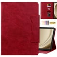 thumbnail image 1 of Dteck for iPad Air 13 Inch Case (2024), iPad Pro 12.9 Case (2022/2021/2020/2018) Case, Leather Folio Cover Auto Wake/Sleep with Card Slots, Multi-Angle Viewing Stand,Red, 1 of 7