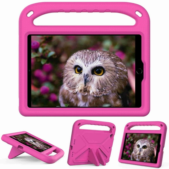 Dteck iPad Mini 1/2/3/4/5 Kids case with Handle Stand EVA Kid-Proof Rugged Shockproof Protective Lightweight for Apple 7.9 inch iPad Mini 5th (2019),4th,3rd,2nd,1st Gen Cover for Girl Boy(rose)