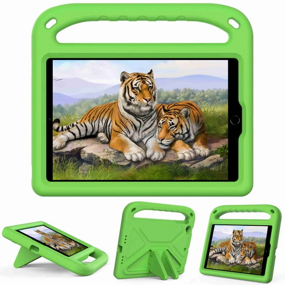 Dteck iPad Mini 1/2/3/4/5 Kids case with Handle Stand EVA Kid-Proof Rugged Shockproof Protective Lightweight for Apple 7.9 inch iPad Mini 5th (2019),4th,3rd,2nd,1st Gen Cover for Girl Boy(green)
