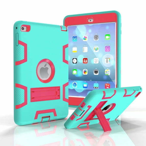 Dteck iPad Mini 4 -Anti Slip Kids Friendly Shockproof Light Weight Protective Stand Contrast Color Case
