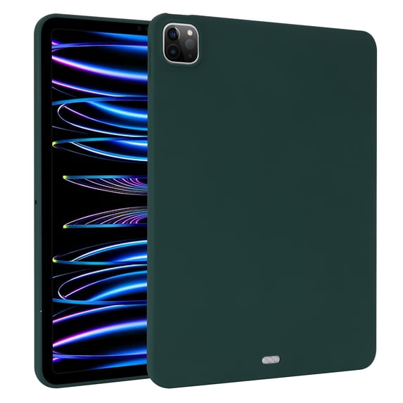 Dteck for iPad Pro 11 inch Tablet Case 2022/2021/2020/2018 Model (4th/3rd/2nd/1st Generation), Slim Lightweight Soft TPU Back Shockproof Cover Flexible Silicone Bumper Drop Proof Shell,Deep Green