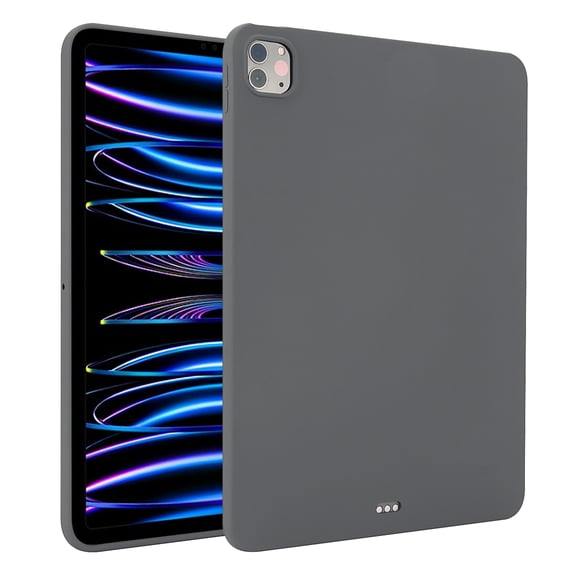 Dteck for iPad Pro 11 inch Tablet Case 2022/2021/2020/2018 Model (4th/3rd/2nd/1st Generation), Slim Lightweight Soft TPU Back Shockproof Cover Flexible Silicone Bumper Drop Proof Shell,Gray