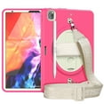 thumbnail image 1 of Dteck iPad Pro 12.9 2022 Case with Built-in Screen Protector, iPad Pro 12.9 6th/5th/4th/3rd Gen Case, Heavy Shockproof Rotatable Kickstand Cover with Hand/Shoulder Strap, Rose+Beige, 1 of 8