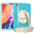 thumbnail image 1 of Dteck iPad Pro 12.9 2022 Case with Built-in Screen Protector, iPad Pro 12.9 6th/5th/4th/3rd Gen Case, Heavy Shockproof Rotatable Kickstand Cover with Hand/Shoulder Strap, Blue+Beige, 1 of 8