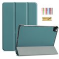 thumbnail image 1 of Dteck iPad Pro 12.9 inch 2022/2021/2020/2018 Case, Slim Tri Fold Stand Protective Hard PC Back Cover Shell for iPad Pro 12.9 inch 6th/5th/4th/3rd Gen, Green, 1 of 7