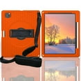 thumbnail image 1 of Dteck iPad Pro 12.9 inch Case 2022/2021/2020/2018, Shockproof Protective Case with 360 Rotating Hand Strap Stand Shoulder Strap Sturdy Rugged Case for iPad Pro 6th/5th/4th/3rd Gen 12.9", Orange, 1 of 8