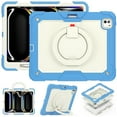 thumbnail image 1 of Dteck for iPad Pro 13 inch M4 2024 (7th Generation) Heavy Duty Case, Shockproof Drop Protection with Screen Protector & Pencil Holder & Rotating Stand & Handle Rugged Protective Cover, Blue, 1 of 6