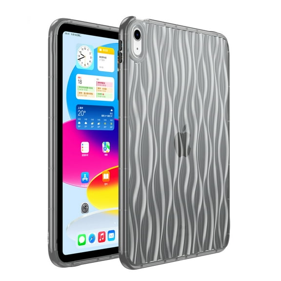 Dteck iPad mini 5 Case / iPad mini 4 Case, Slim and Light Weight Yellowing Resistant TPU Protective Case with Transparent Back Cover with Ripple Design for iPad mini5 / mini4 7.9",Black