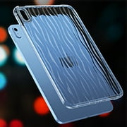 Dteck for iPad mini 6th Generation 8.3 Inch Case, Slim and Light Weight Yellowing Resistant TPU Protective Clear iPad mini 6 Case with Transparent Back Cover with Ripple Design,Blue
