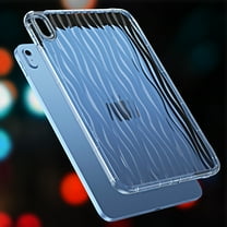 Dteck for iPad mini 6th Generation 8.3 Inch Case, Slim and Light Weight Yellowing Resistant TPU Protective Clear iPad mini 6 Case with Transparent Back Cover with Ripple Design,Blue