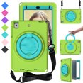 thumbnail image 1 of Dteck for iPad mini Case 7.9" with Screen Protector, 360 Rotating Handle Grip Stand Crossbody Shoulder Strap, Dteck Full Body Drop-Proof Kids Case for Apple iPad mini 5/4/3/2/1 7.9 Inch,Green, 1 of 6