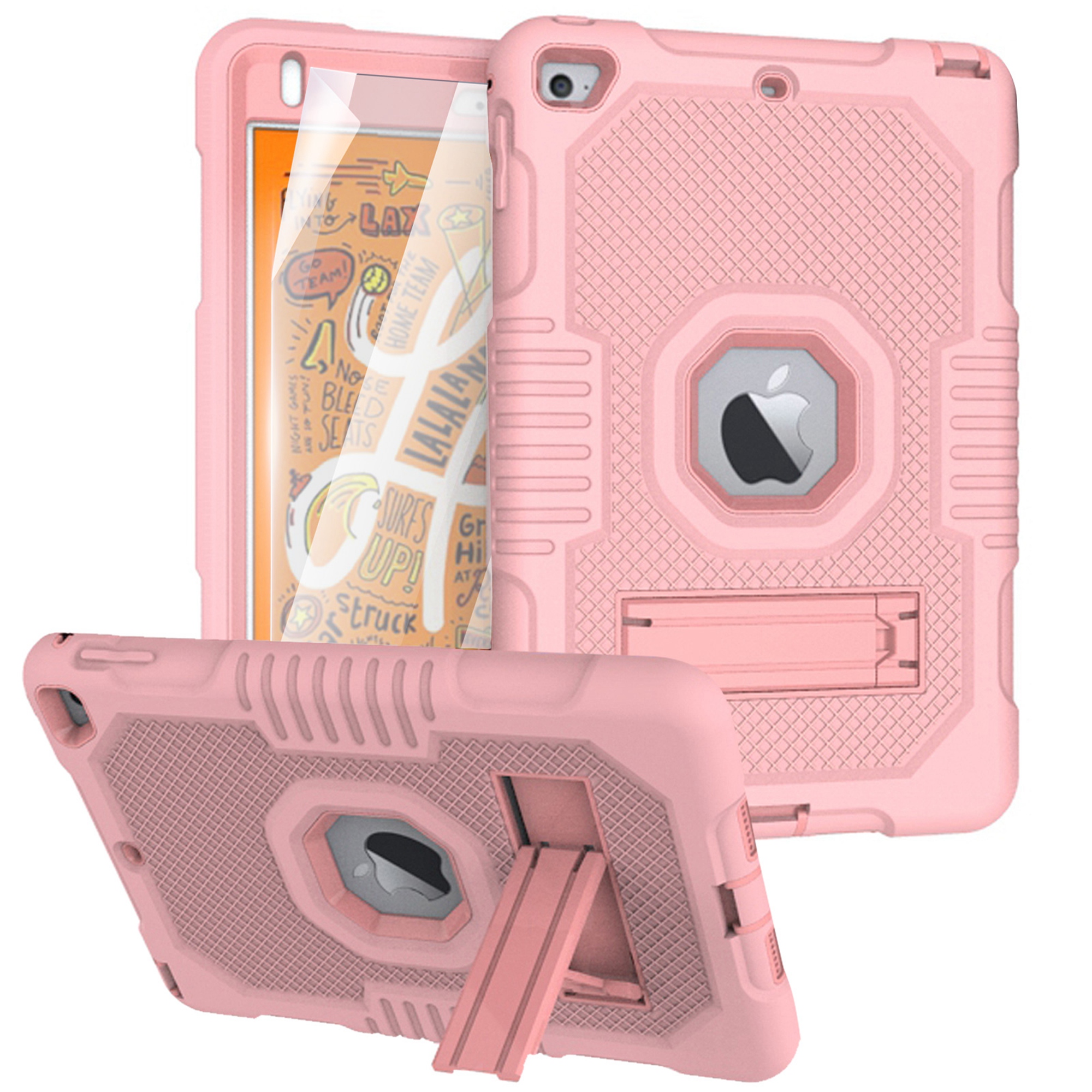 Dteck iPad mini5 Case with PET Screen Protector, Kids Case For iPad