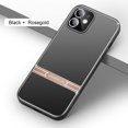 thumbnail image 1 of Dteck for iPhone 11 6.1 Inch Slim Hybrid Case, Luxury Metal Matte Aluminum Alloy Brushed Back TPU Frame Camera Protection Shockproof Anti-Fingerprint Hard Shockproof Case for iPhone 11,Rosegold, 1 of 6